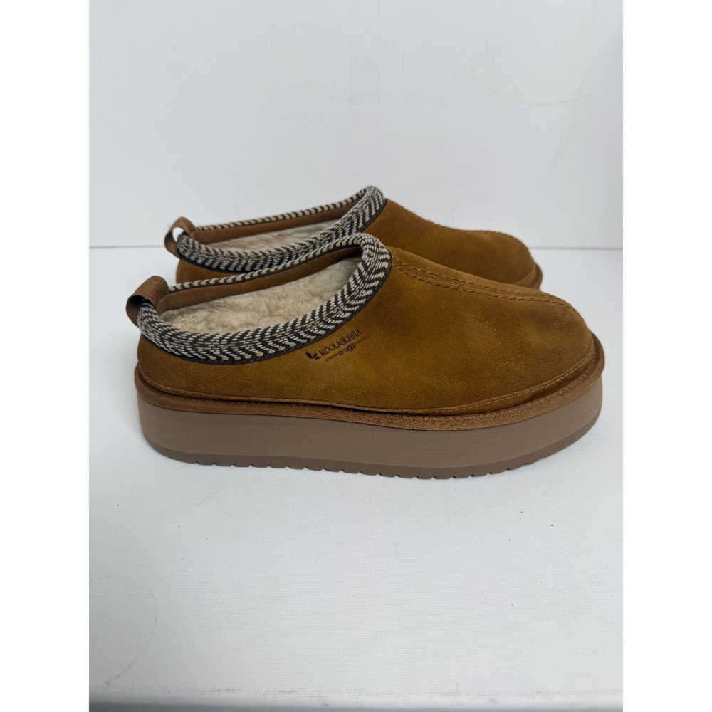 Koolaburra by UGG Slippers Women 9 Chestnut Suede Platform Boho Classic Y2K